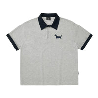 Embroidered Puppy Cotton Polo Shirt
