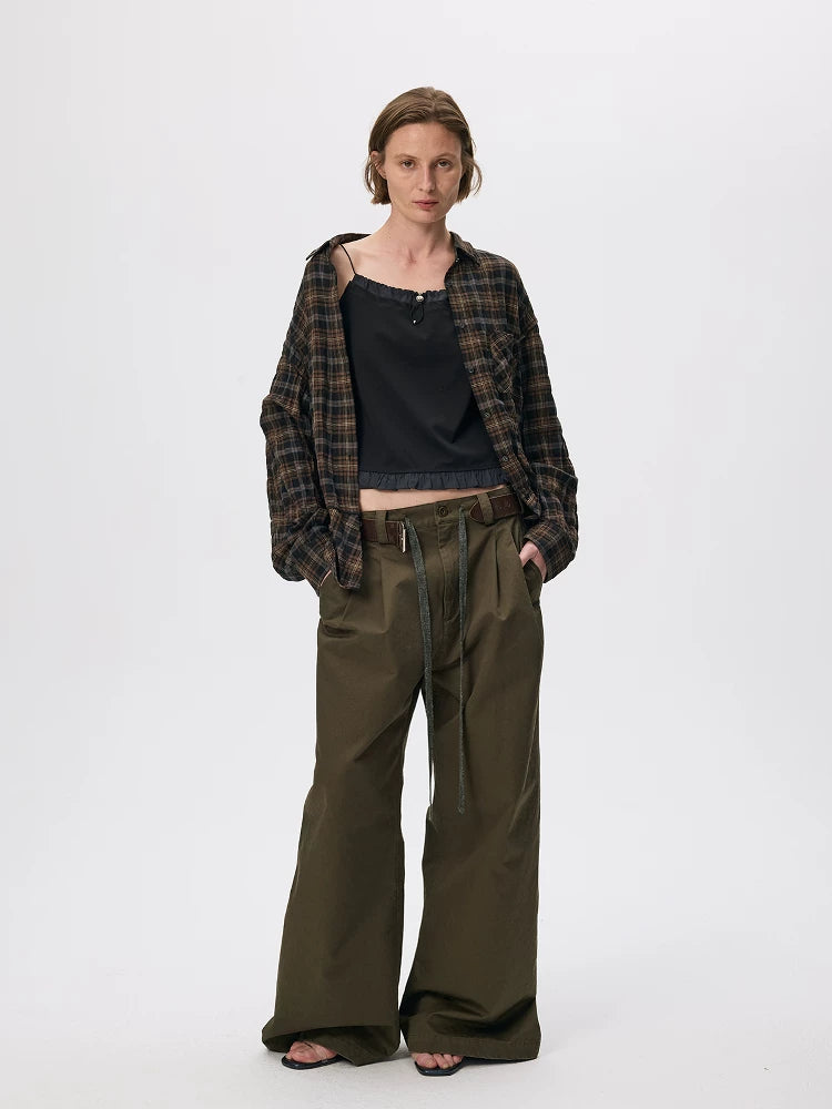 Yarn-Dyed Plaid Oversized Shirt
