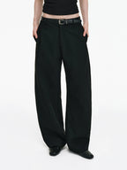 High-Waisted Tailored Wide-Leg Trousers