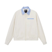 Convertible Plaid Collar Harrington Jacket