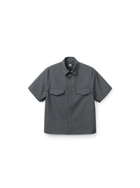 Wool Blend Utility Short Sleeve Shirt