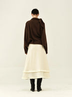 Australian Wool Double-Layered Fringe Skirt