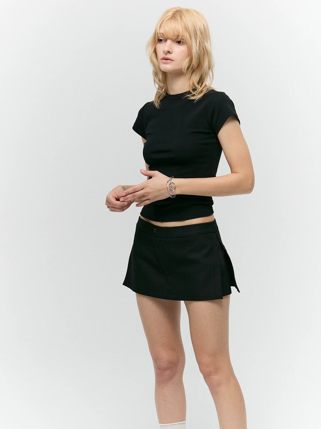 Asymmetric Tailored Mini Skort
