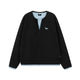 Embroidered Waffle Knit Henley