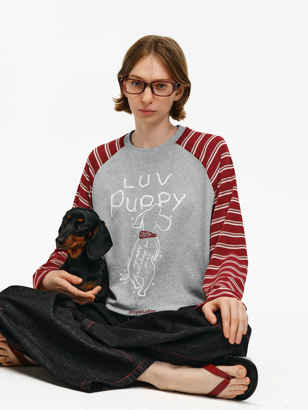 Graphic Raglan Sleeve Long-Sleeve Tee
