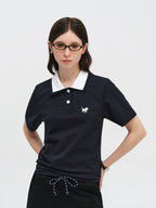 Contrast Collar Slim Polo Shirt