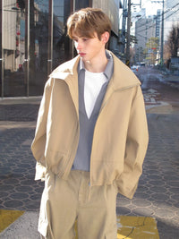 Oversized Zip-Up Utility Jacket