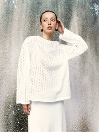 White Water-Soluble Lace Blouse