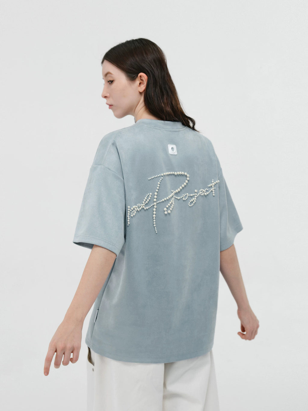 Pearl Embellished Oversized T-Shirt