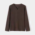 V-Neck Knit Long-Sleeve Sweater