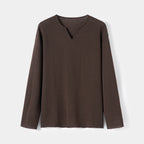 V-Neck Knit Long-Sleeve Sweater