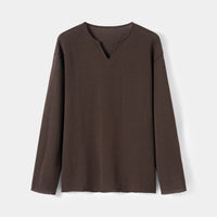 V-Neck Knit Long-Sleeve Sweater