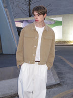 Washed Cotton Twill Chore Jacket