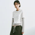 Layered Contrast Sleeve T-Shirt