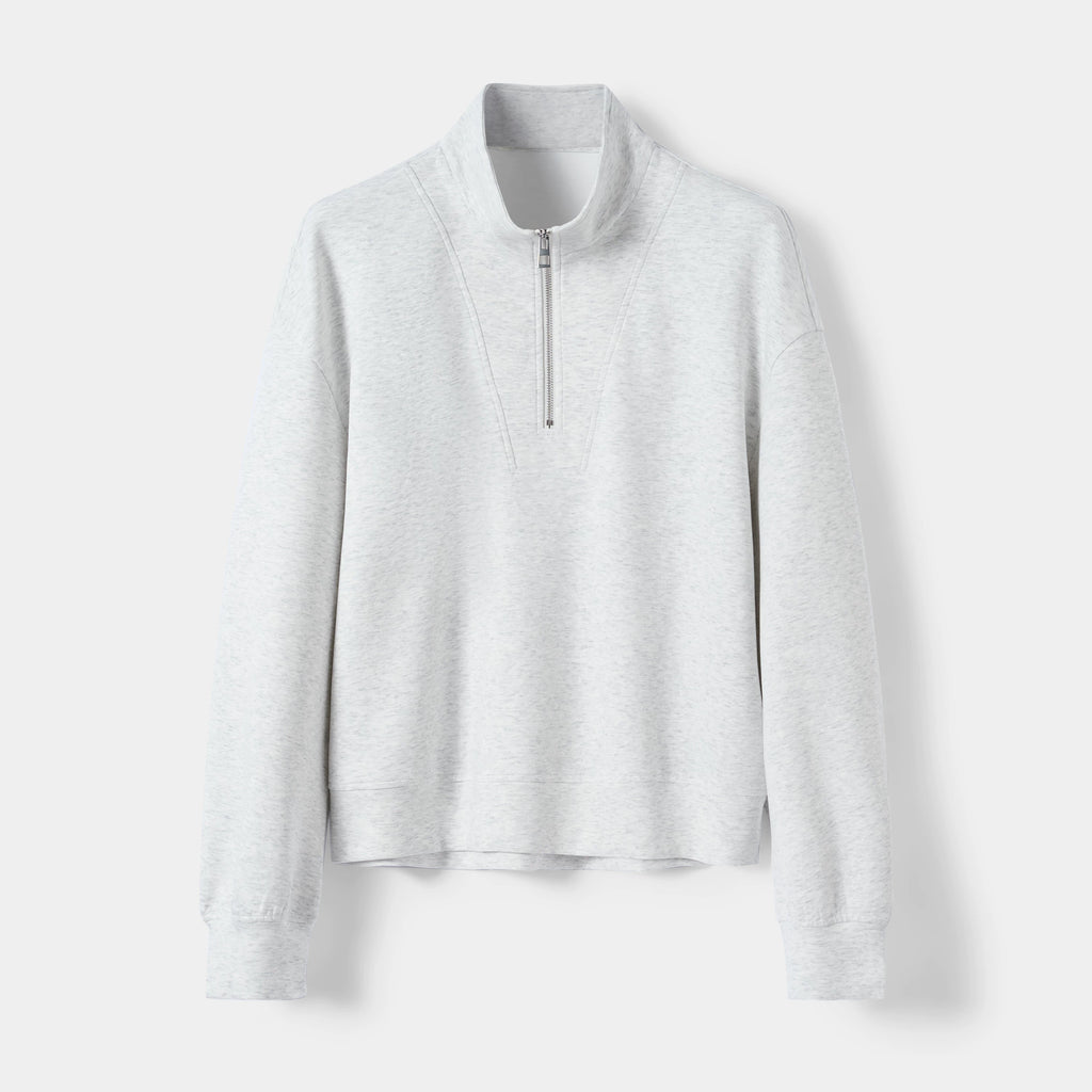 Oversized Quarter-Zip Pullover Sweatshirt