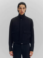 Wool Blend Cropped Field Jacket