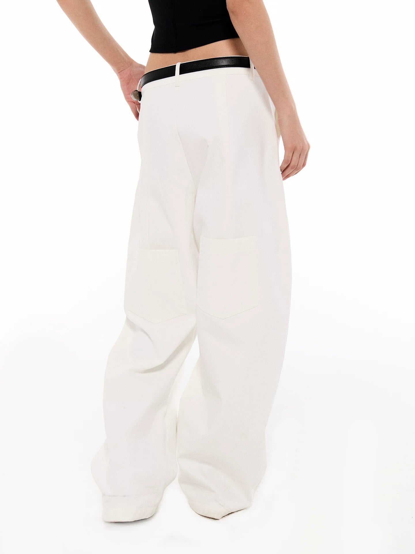 High-Waisted Tailored Wide-Leg Trousers
