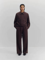 Wool Blend Cropped Field Jacket