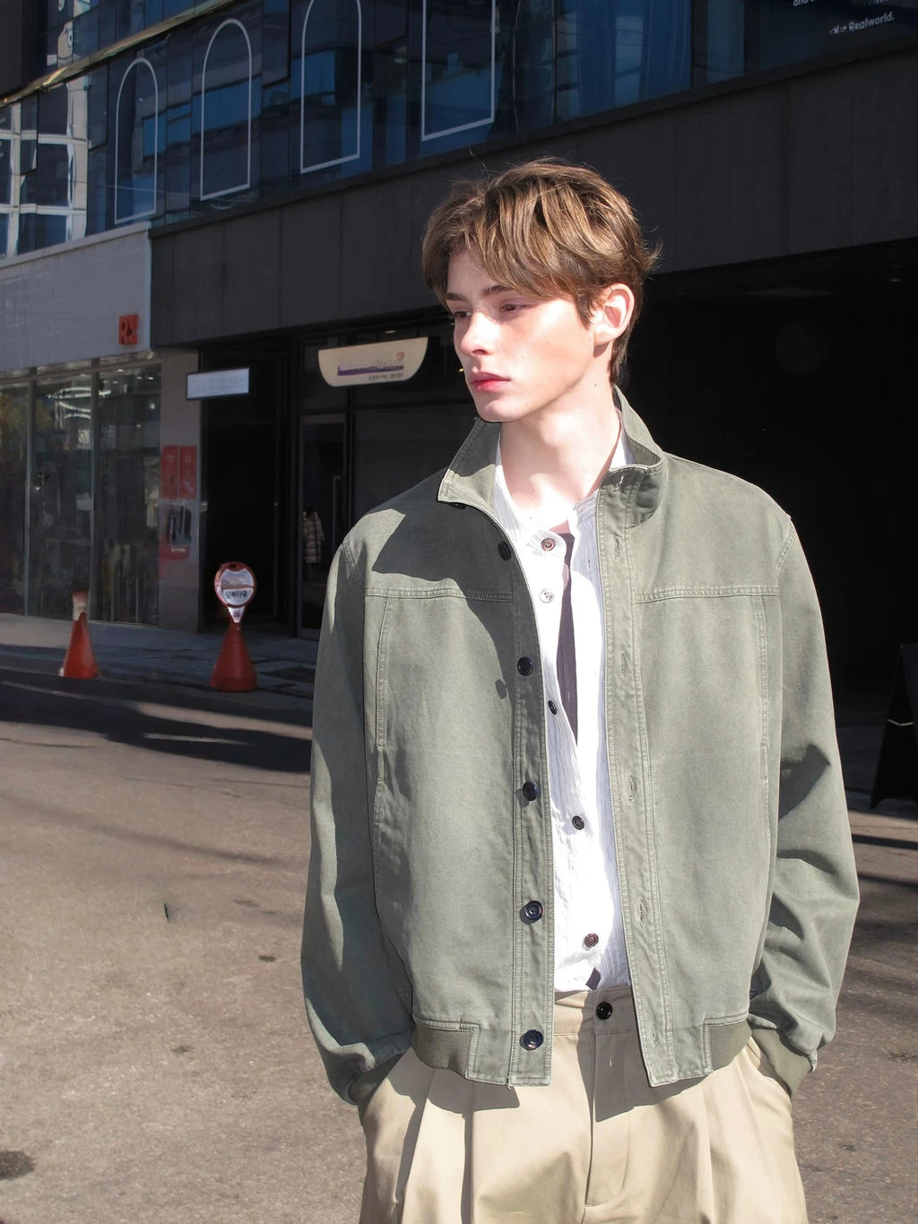 Washed Cotton Harrington Jacket