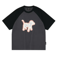 Graphic Dog Print Raglan T-Shirt