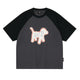 Graphic Dog Print Raglan T-Shirt