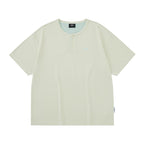 Embroidered Puppy Henley T-Shirt
