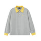 Striped Long Sleeve Polo Shirt