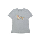Embroidered Puppy Patch Slim T-Shirt