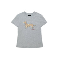 Embroidered Puppy Patch Slim T-Shirt