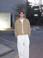 Washed Cotton Twill Chore Jacket