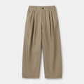 Curved Leg Pleated Trousers