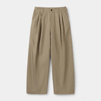 Curved Leg Pleated Trousers