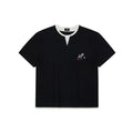 Embroidered V-Neck Layered T-Shirt