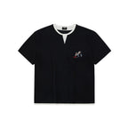 Embroidered V-Neck Layered T-Shirt
