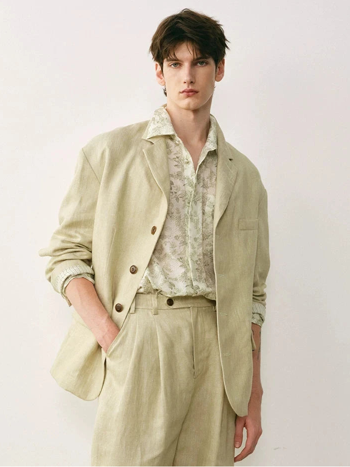 Linen Tailored Suit Set