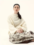 Mohair Curved Sleeve Pullover