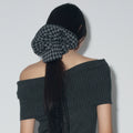 Asymmetric Cotton T-Shirt With Plaid Detail