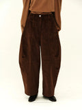 Corduroy Curved Balloon Trousers