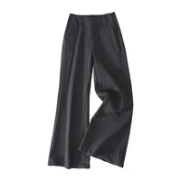 Low-Rise Flared Knit Trousers