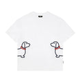 Embroidered Puppy Graphic Cotton T-Shirt