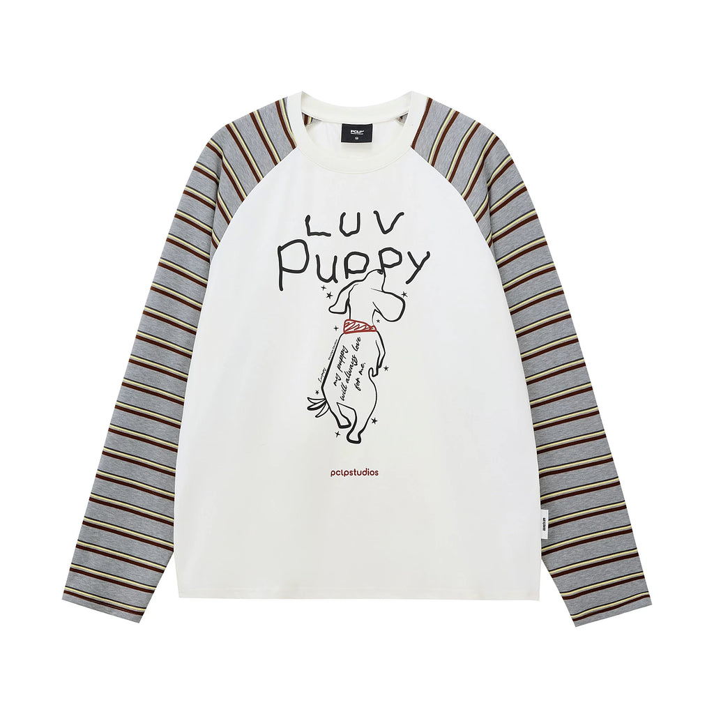 Graphic Raglan Sleeve Long-Sleeve Tee