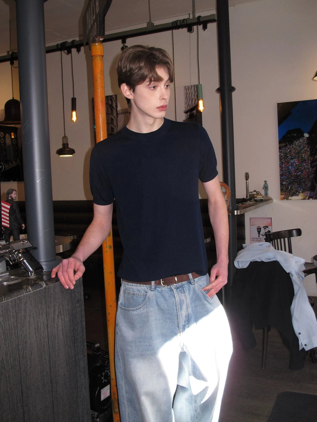 Knitted Crewneck Short Sleeve Tee