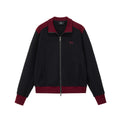 Color-Block Stand-Collar Zip Jacket