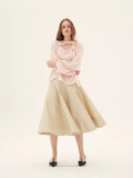 Mulberry Silk A-Line Midi Skirt