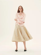 Mulberry Silk A-Line Midi Skirt