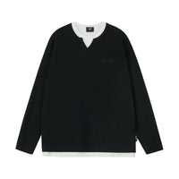 Waffle Knit Layered Long-Sleeve Top