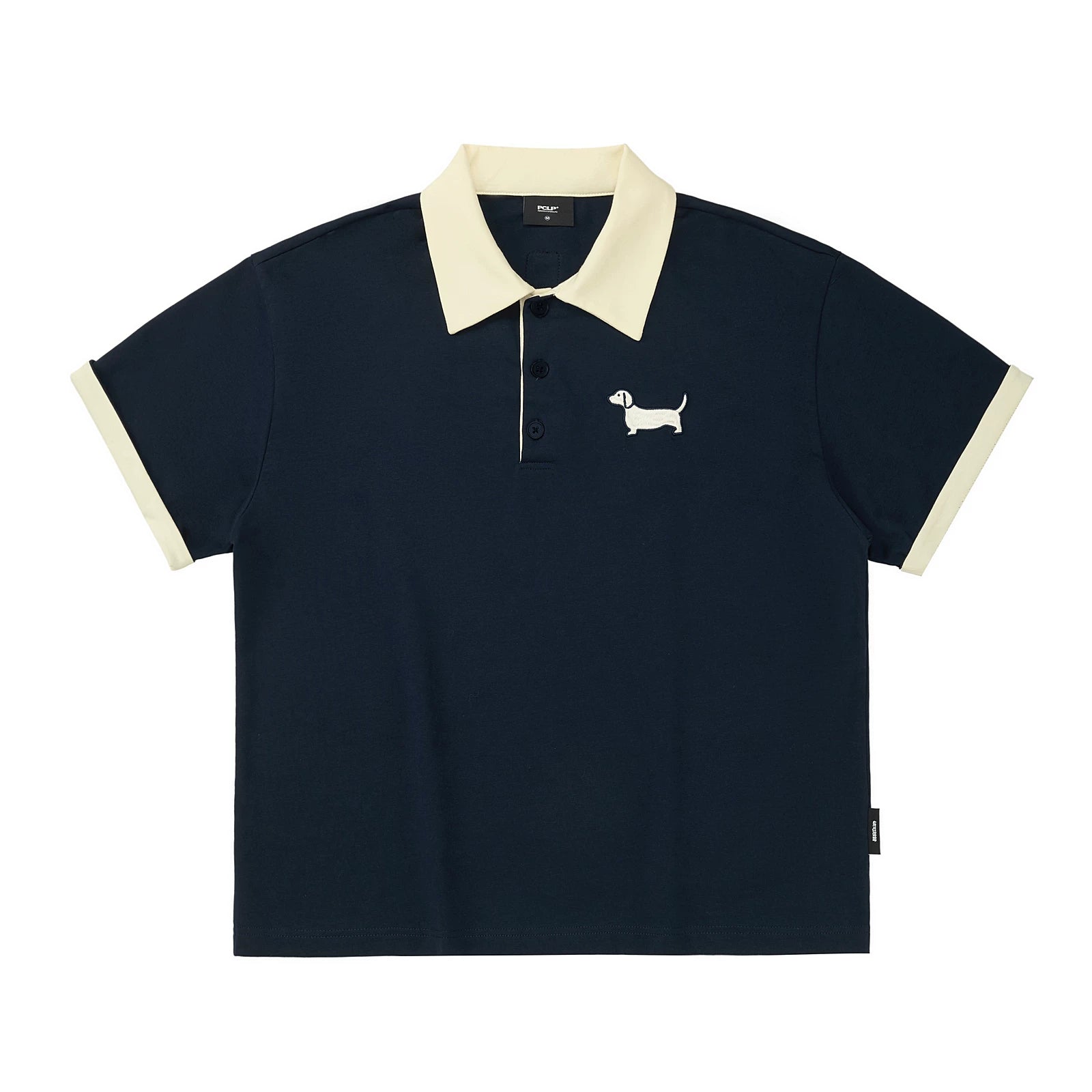 Embroidered Puppy Cotton Polo Shirt