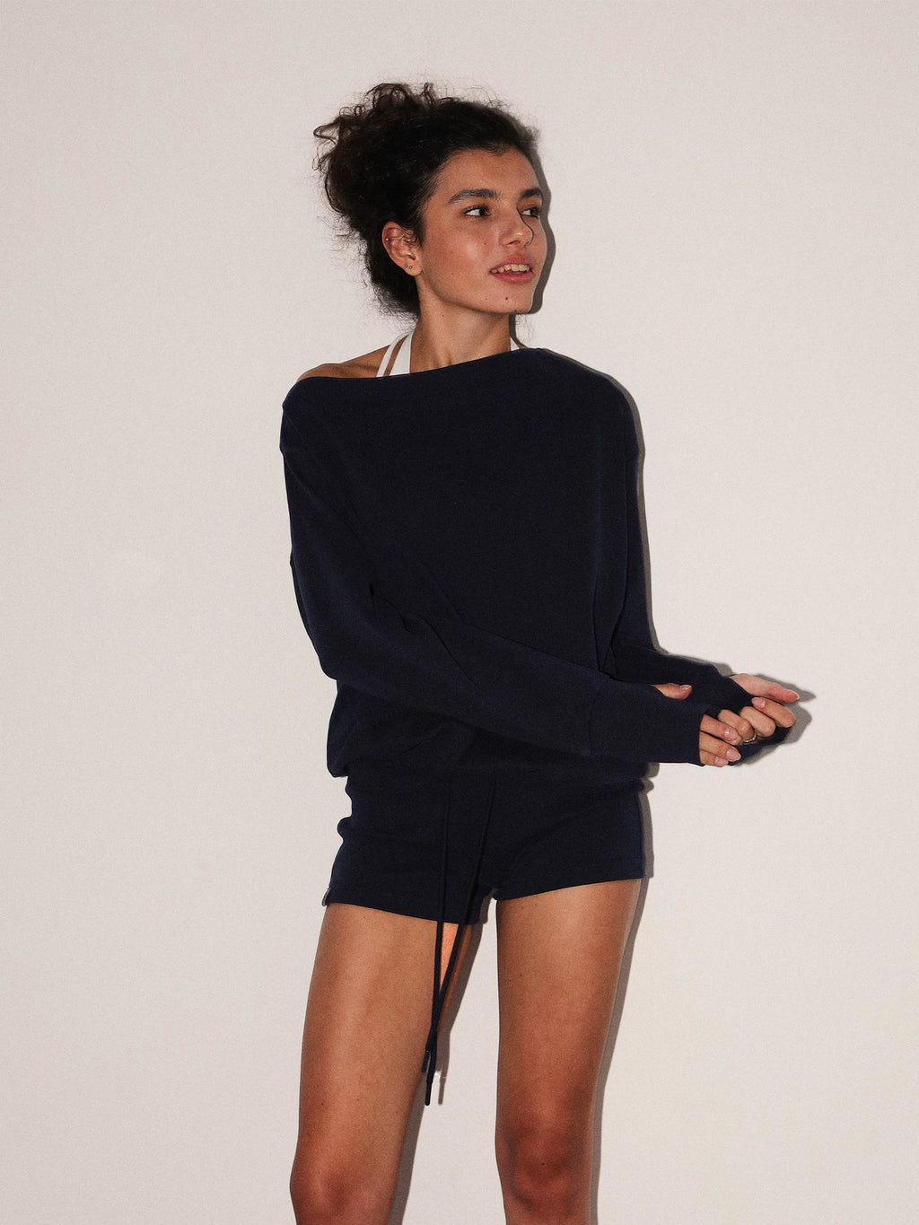 Minimalist Cotton Pullover And Shorts Set