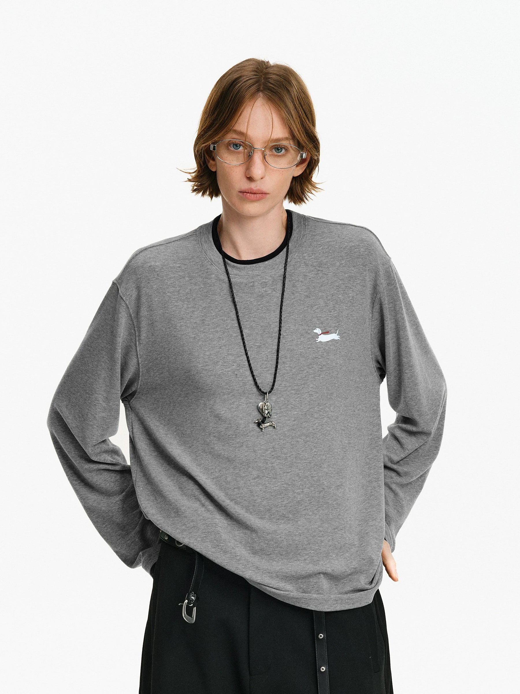 Layered Effect Long Sleeve Graphic Tee
