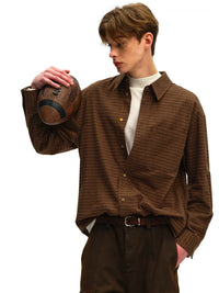 Plaid Cotton Button-Down Shirt